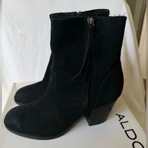 Aldo Crisson Black Suede Ankle Boots 39